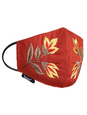 orange cotton decorative women mask - 17535008 - Standard Image - 4