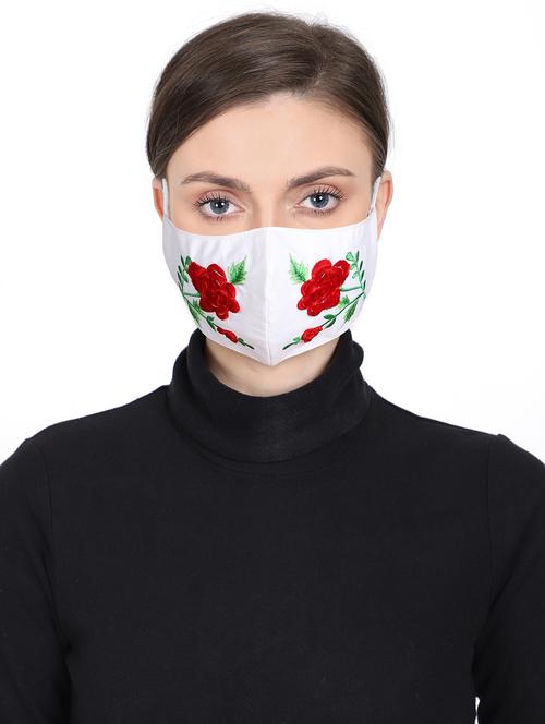 embroidered anti-pollution women mask - 17535010 - Standard Image - 1