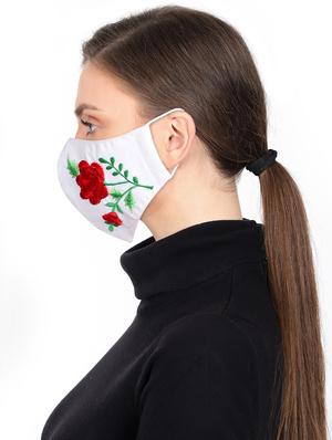embroidered anti-pollution women mask - 17535010 - Standard Image - 3