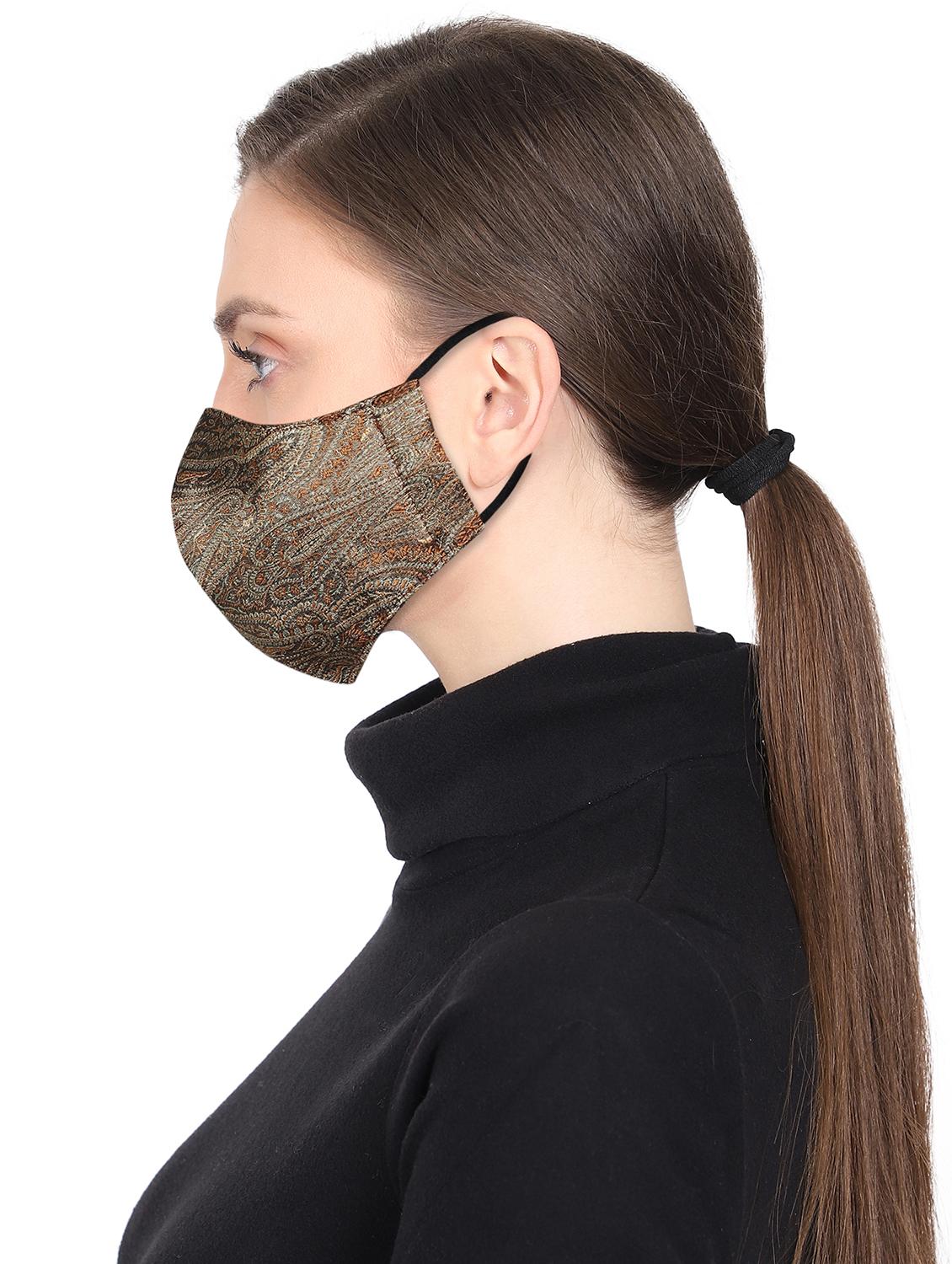brown silk antipollution women mask - 17535015 - Zoom Image - 3