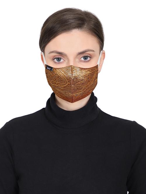 gold silk antipollution women mask - 17535016 - Standard Image - 1