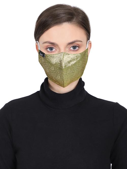 green silk antipollution women mask - 17535017 - Standard Image - 1
