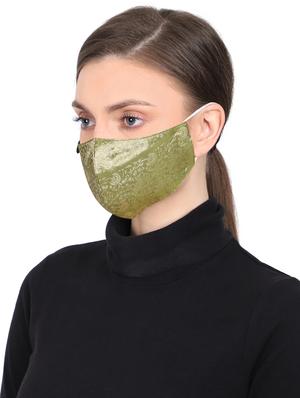 green silk antipollution women mask - 17535017 - Standard Image - 2