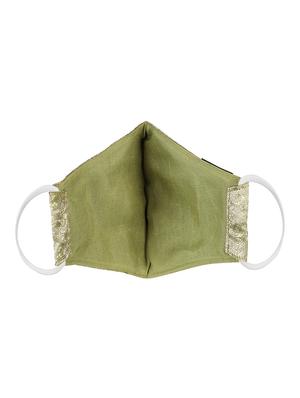 green silk antipollution women mask - 17535017 - Standard Image - 5