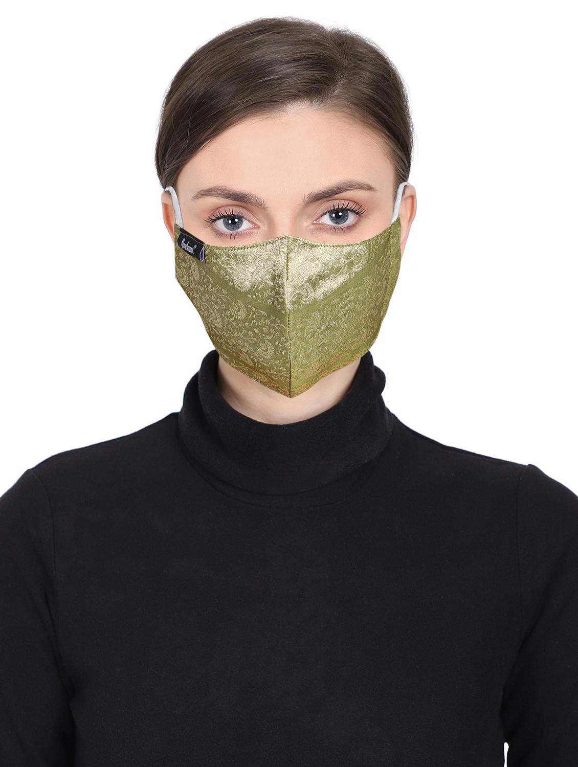 green silk antipollution women mask - 17535017 - Zoom Image - 1