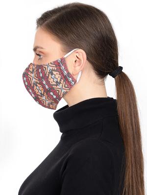 printed silk anti-pollution women mask - 17535018 - Standard Image - 3