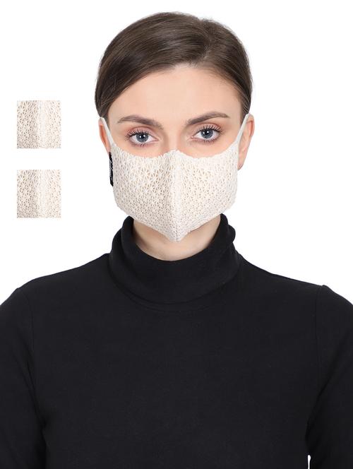 white cotton antipollution women mask - 17535040 - Very Small Image - 1