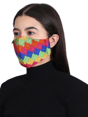 multi colored silk antipollution women mask - 17535048 - Standard Image - 4
