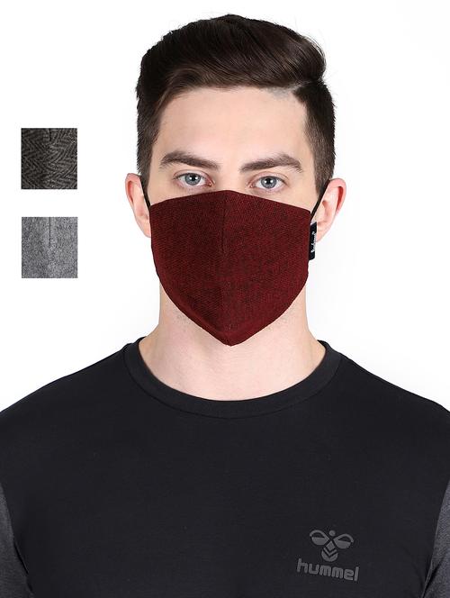 multi colored 3 layer filteration outer layermade from wollen fabric. inner made poly cotton which is extra soft and dries fast. middle 3rd of micro fabric for an stage filtration. antipollution men mask - 17535074 - Standard Image - 1