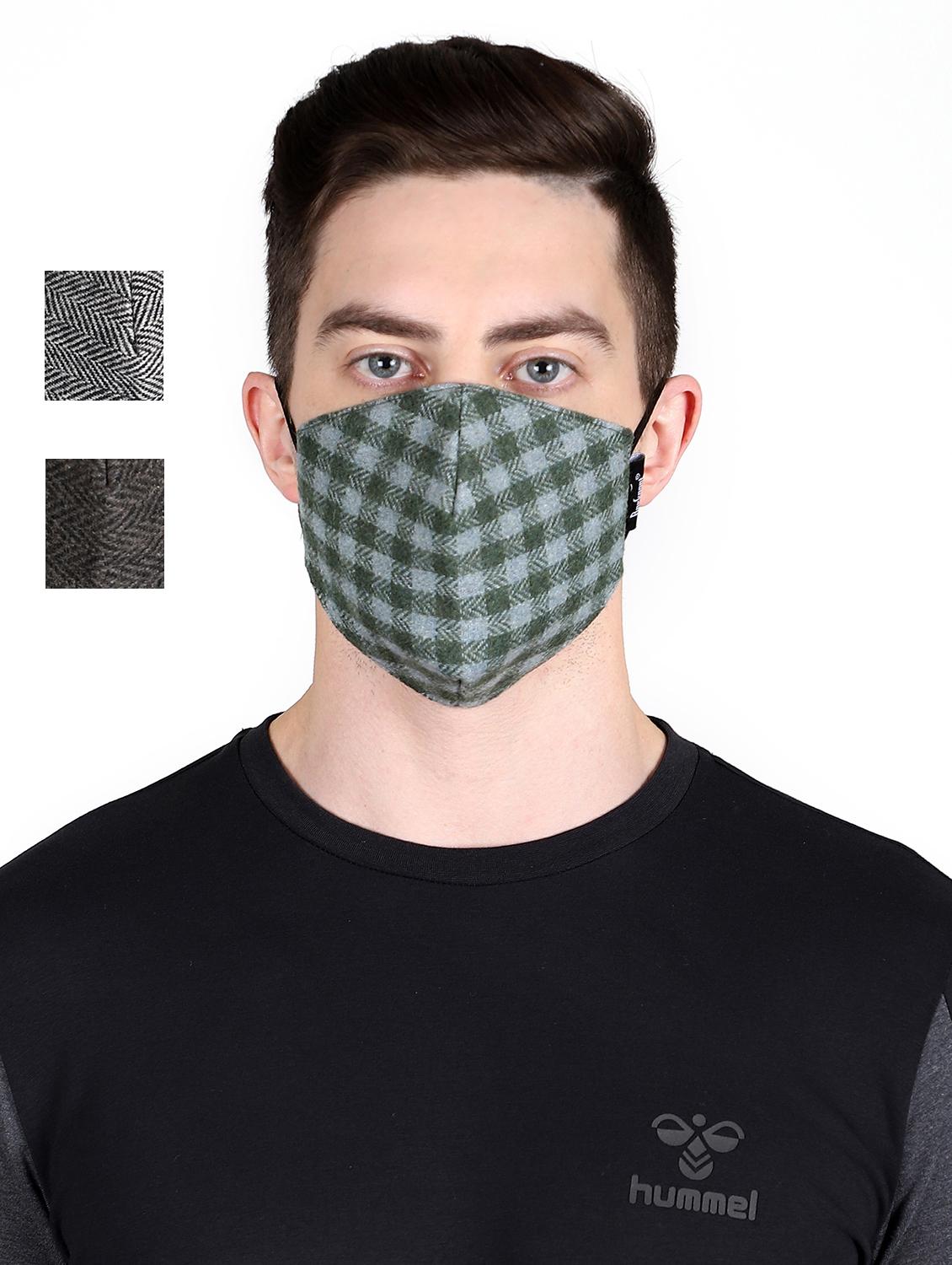 multi colored 3 layer filteration outer layermade from woolen fabric. inner made poly cotton which is extra soft and dries fast. middle 3rd of micro fabric for an stage filtration. antipollution men mask - 17535078 - Zoom Image - 1
