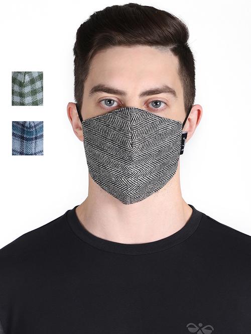 multi colored 3 layer filteration outer layermade from woolen fabric. inner made poly cotton which is extra soft and dries fast. middle 3rd of micro fabric for an stage filtration. antipollution men mask - 17535079 - Standard Image - 1