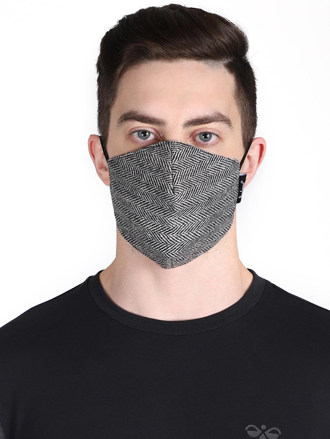 multi colored 3 layer filteration outer layermade from woolen fabric. inner made poly cotton which is extra soft and dries fast. middle 3rd of micro fabric for an stage filtration. antipollution men mask - 17535079 - Zoom Image - 4