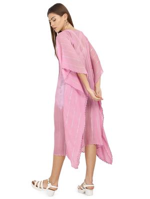 striped asymmetric kaftan dress - 17535314 - Standard Image - 3