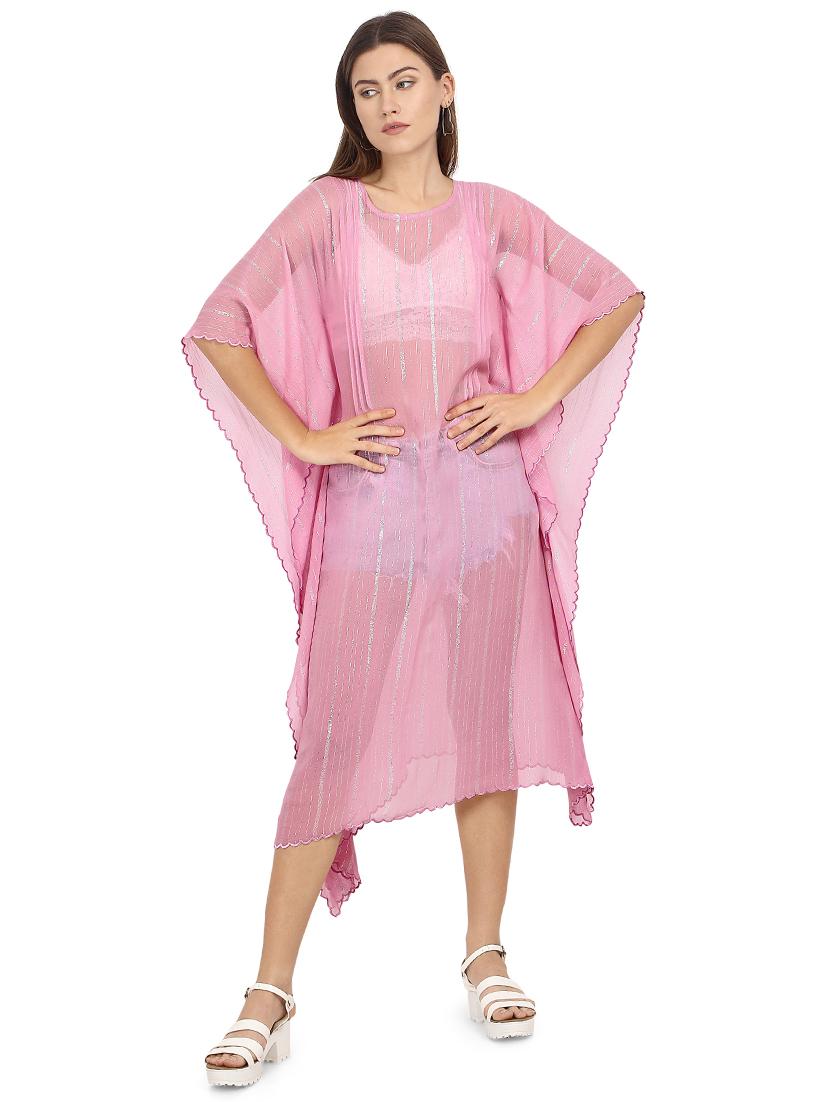 striped asymmetric kaftan dress - 17535314 - Zoom Image - 1