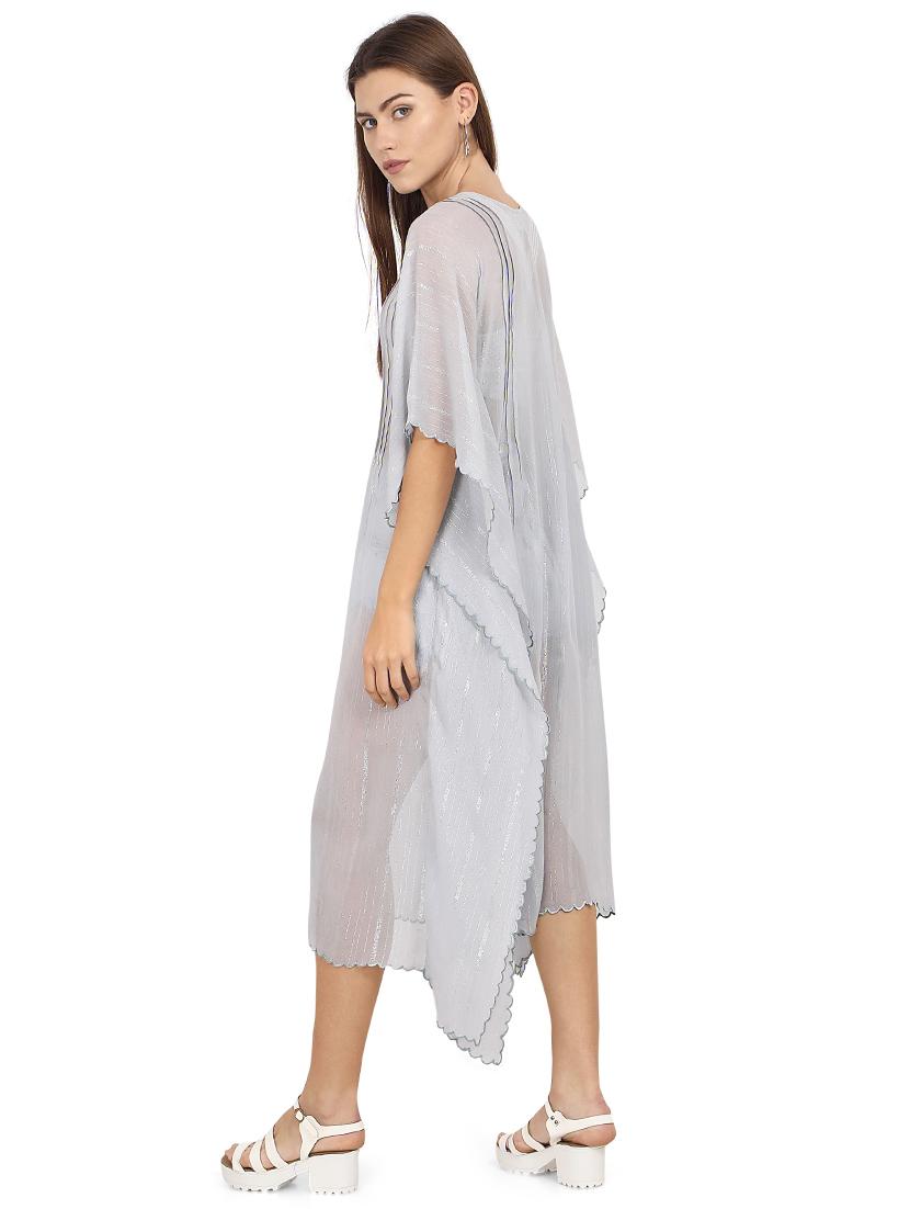 striped asymmetric kaftan dress - 17535315 - Zoom Image - 3