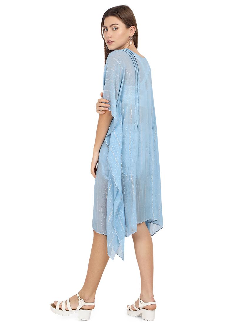 striped asymmetric kaftan dress - 17535316 - Zoom Image - 3