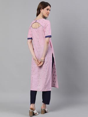 embroidered straight kurta - 17535373 - Standard Image - 3