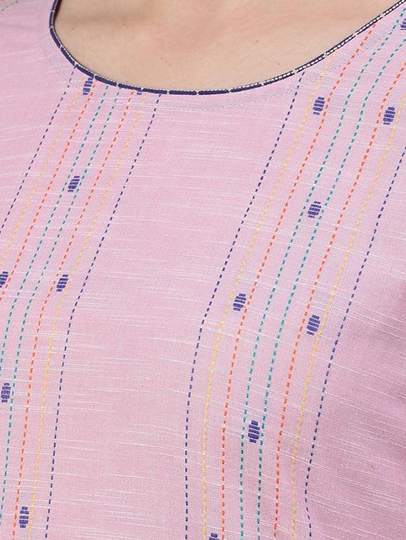 embroidered straight kurta - 17535373 - Zoom Image - 4