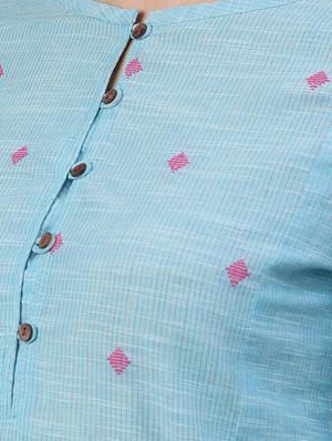 embroidered straight kurti - 17535374 - Standard Image - 5