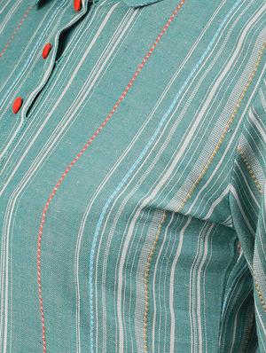 striped straight kurta - 17535375 - Standard Image - 4
