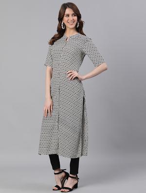 printed straight kurta - 17535381 - Standard Image - 2