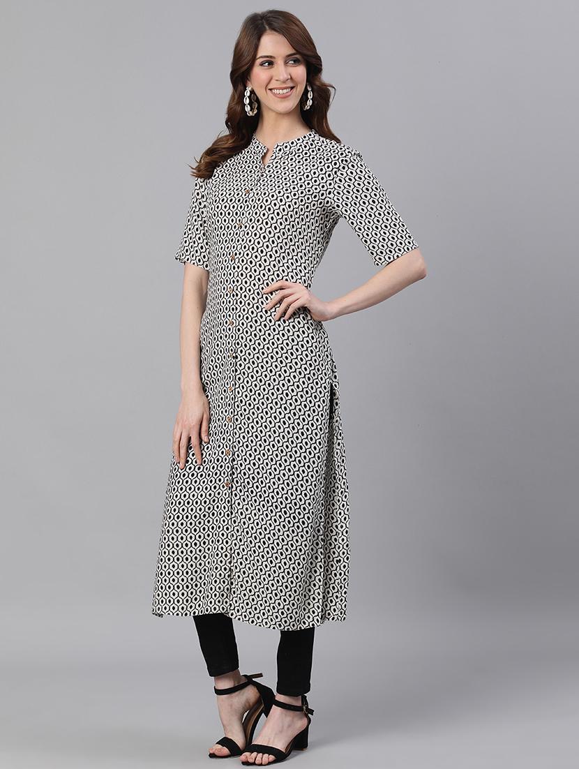 printed straight kurta - 17535381 - Zoom Image - 2