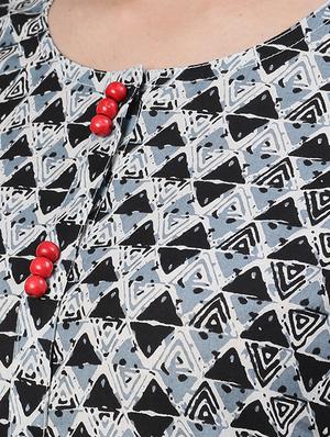geometric print straight kurta - 17535387 - Standard Image - 4