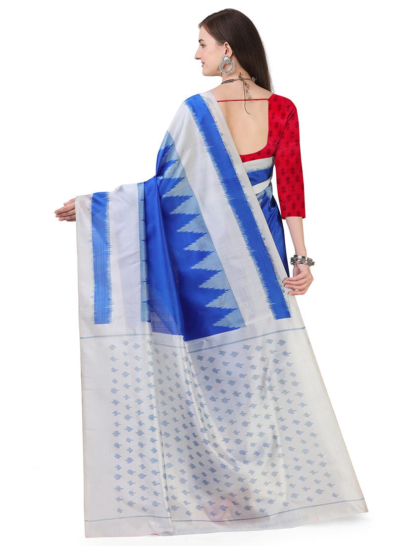 geometrical kanjivaram saree with blouse - 17535519 - Zoom Image - 2