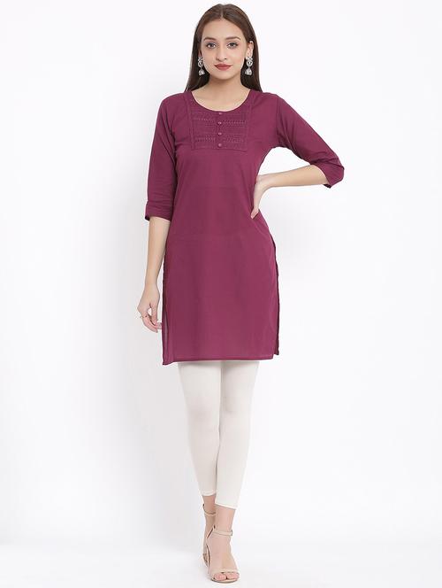 yoke embroidered straight kurta - 17535672 - Standard Image - 1