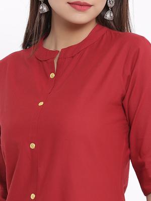 solid straight kurta - 17535691 - Standard Image - 4