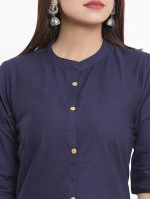 solid straight kurta - 17535693 - Standard Image - 4