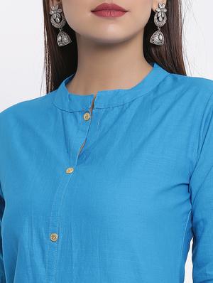 solid straight kurta - 17535696 - Standard Image - 4