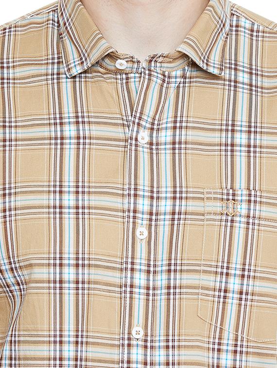 beige checkered casual shirt - 17535726 - Zoom Image - 5