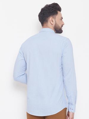 light blue solid casual shirt - 17535729 - Standard Image - 3