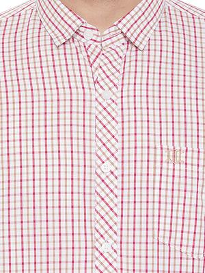 pink checkered casual shirt - 17535734 - Standard Image - 5