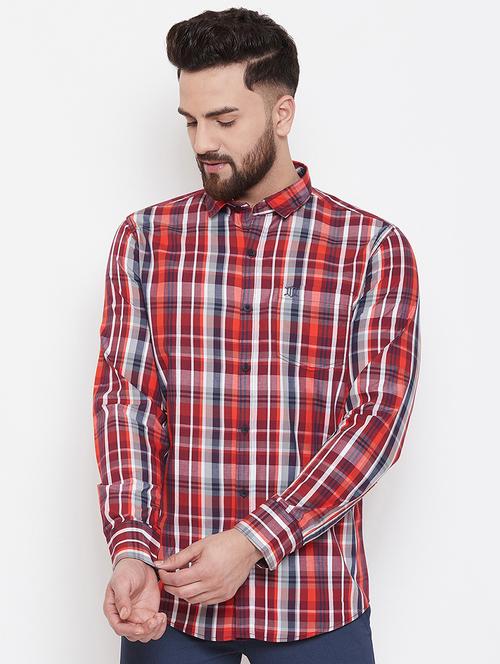 red checkered casual shirt - 17535735 - Standard Image - 1
