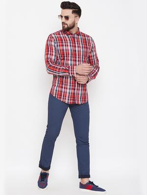 red checkered casual shirt - 17535735 - Standard Image - 4
