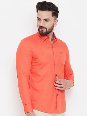 orange self design casual shirt - 17535741 - Standard Image - 2