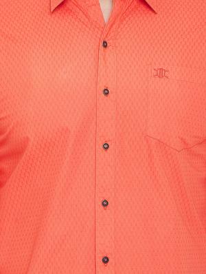 orange self design casual shirt - 17535741 - Standard Image - 5