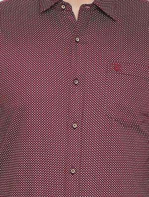maroon printed casual shirt - 17535743 - Standard Image - 5