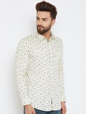 white printed casual shirt - 17535745 - Standard Image - 2