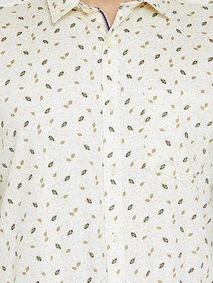 white printed casual shirt - 17535745 - Standard Image - 5