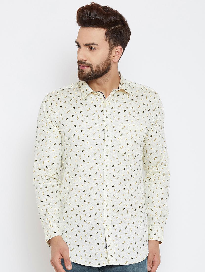 white printed casual shirt - 17535745 - Zoom Image - 1