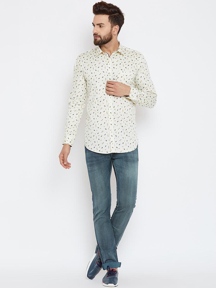 white printed casual shirt - 17535745 - Zoom Image - 4