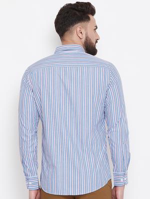 light blue striped casual shirt - 17535752 - Standard Image - 3