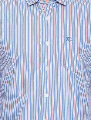 light blue striped casual shirt - 17535752 - Standard Image - 5