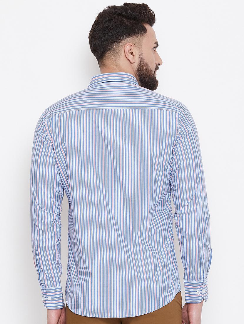 light blue striped casual shirt - 17535752 - Zoom Image - 3
