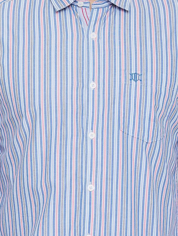 light blue striped casual shirt - 17535752 - Zoom Image - 5