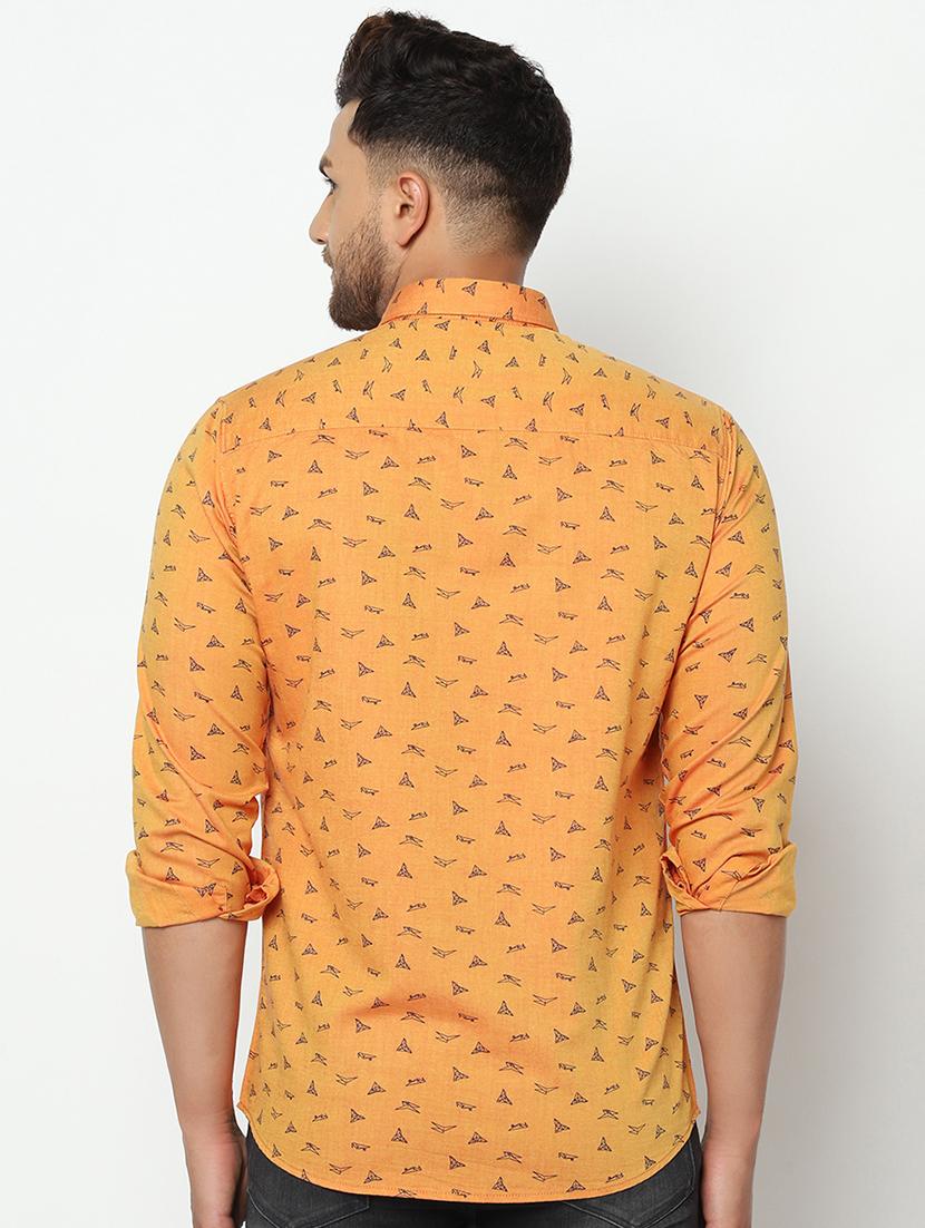 orange printed casual shirt - 17535754 - Zoom Image - 3