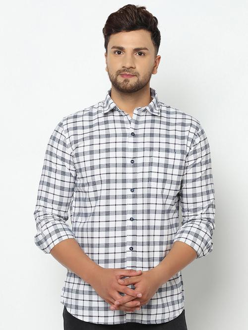 white checkered casual shirt - 17535755 - Standard Image - 1